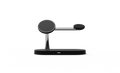 3-in-1 wireless charger stand shown from an angled view on a desk