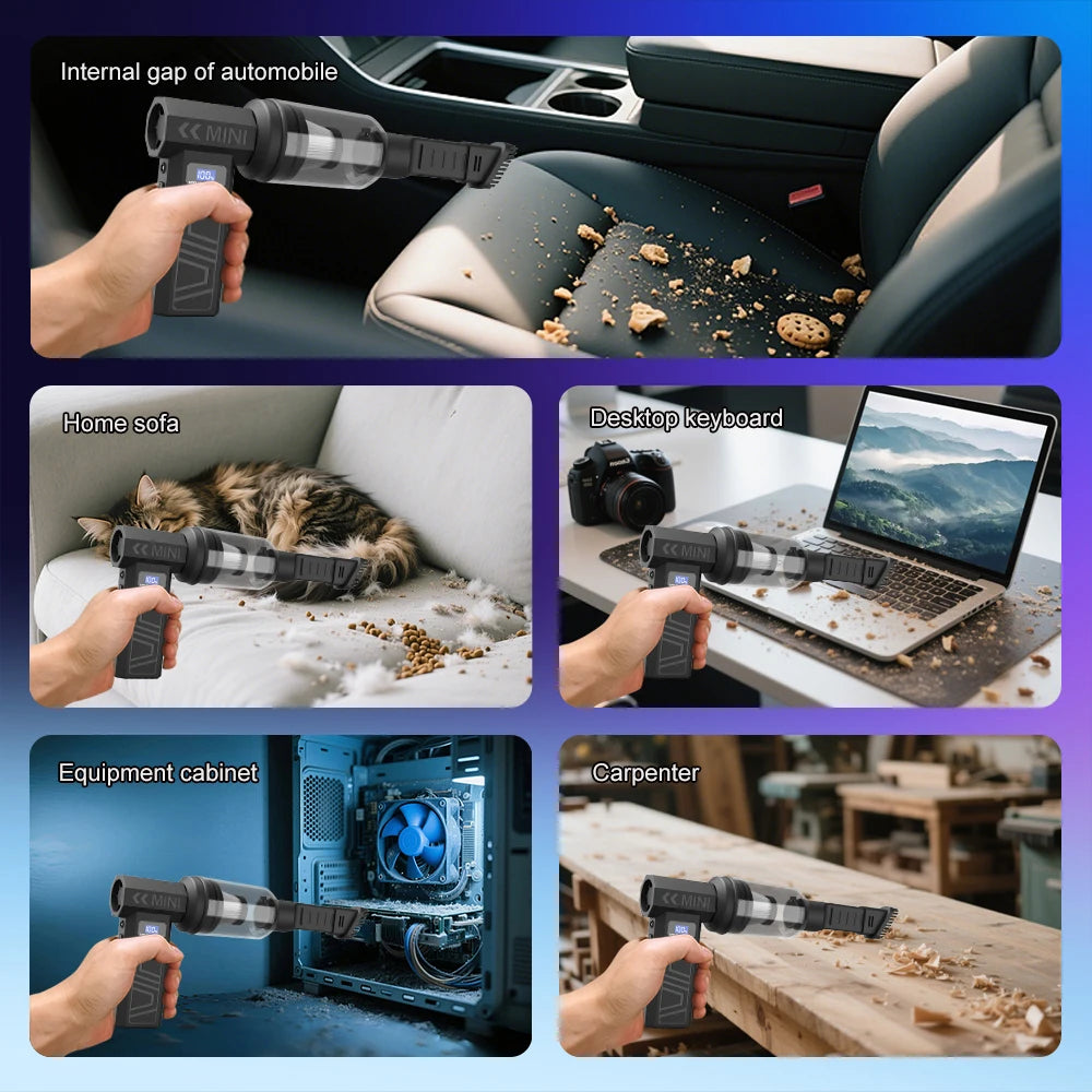 Cordless turbo blower nozzle attachments set